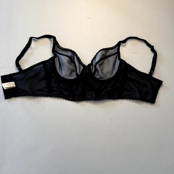 VTG Oscar de la Renta Longline Black Lace Bra 34C - Picture 4 of 4